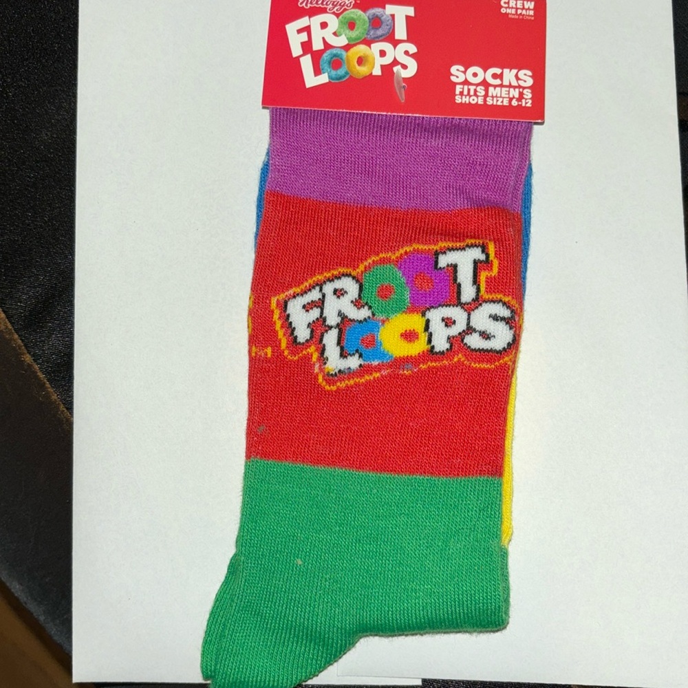 Fruit Loops Cereal Socks size 6-12
